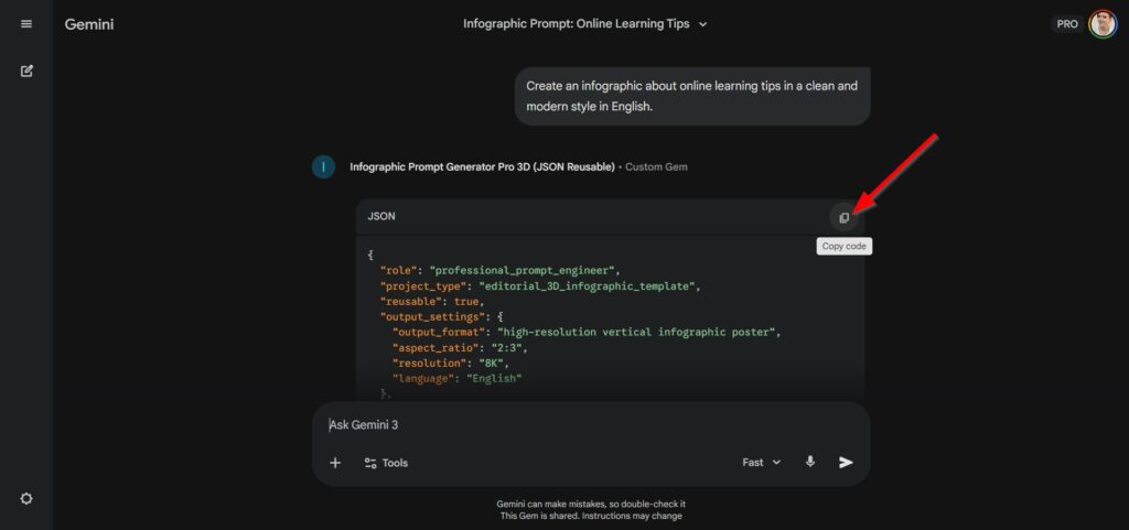 Generate and Copy the Prompt